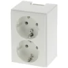Attema Contactdoos P25 Wit 2-voudig Randaarde
