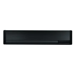 AXA Briefplaat RVS Zwart Rechthoekig Met Klep/Regenrand 340x80mm