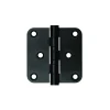 AXA Kogellagerscharnier Afgerond RVS Zwart 76x76mm