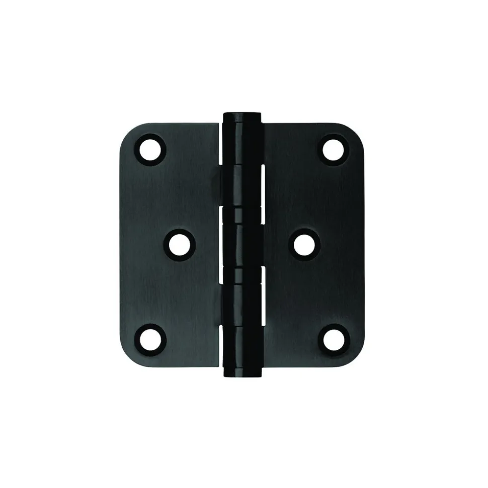 AXA Kogellagerscharnier Afgerond RVS Zwart 76x76mm