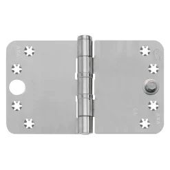 AXA Veiligheidsscharnier Smart Schijflager Ronde Hoek RVS 150x89mm SKG3