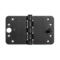 AXA Veiligheidsscharnier Smart Easyfix Ronde Hoek Staal Zwart 150x89mm SKG3
