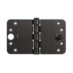 AXA Veiligheidsscharnier Smart Easyfix Ronde Hoek Staal Zwart 125x89mm SKG3
