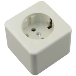 Berker Contactdoos Opbouw 1-Voudig Polarwit Randaarde