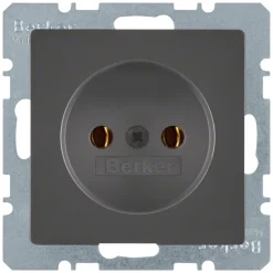 Berker Contactdoos Q1 Inbouw 1-Voudig Antraciet