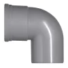 Bocht PVC manchet/spie Ø 110 mm 87° KOMO-keur