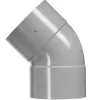 Bocht PVC 2xlijmmof wanddikte 3,25mm Ø90mm 45° KOMO-keur