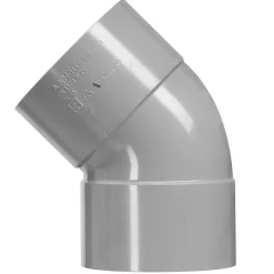 Bocht PVC 2xlijmmof wanddikte 3,25mm Ø90mm 45° KOMO-keur
