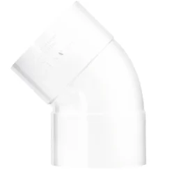 Bocht PVC 2x lijmmof Wit wanddikte 3,2 Ø 40 mm 45° KOMO-keur