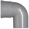 Bocht PVC 1x manchetmof wanddikte 3,2 Ø 125 mm 87° KOMO-keur