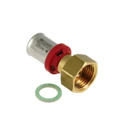 Bonfix Alu-pers 2-del. rechte kopp. losse moer 1/2" x 16 mm