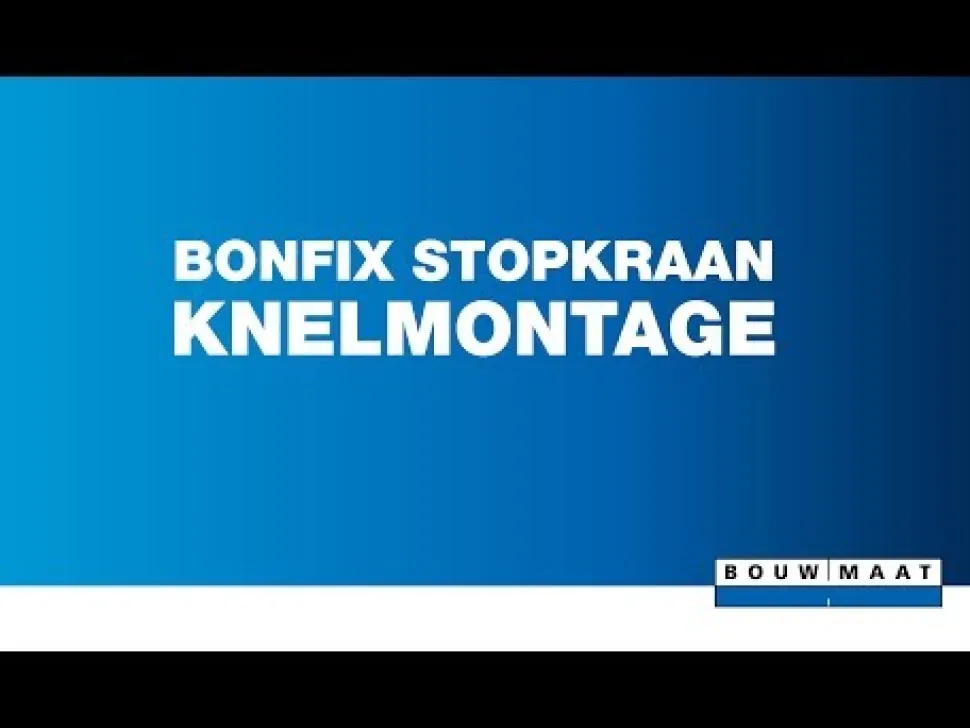 BONFIX Knel stopkraan 12x12 mm met tapgat