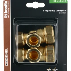 BONFIX Knel T-stuk 22x15x15 mm 2 stuks