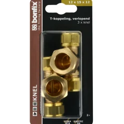 BONFIX Knel T-stuk 12x15x12 mm 2 stuks
