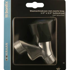 BONFIX Wasmachinekraan Zwart met beluchter