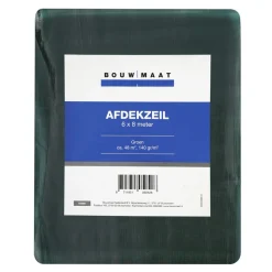 Bouwmaat Afdekzeil ca. 6x8 meter olijfgroen 140 gr/m²