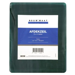 Bouwmaat Afdekzeil ca. 3x4 meter olijfgroen 140 gr/m²
