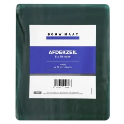 Bouwmaat Afdekzeil ca. 8x10 meter olijfgroen 140 gr/m²