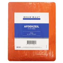 Bouwmaat Afdekzeil ca. 6x8 meter oranje 90 gr/m²