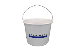 Bouwmaat Bouwemmer Wit Knopbeugel 12L