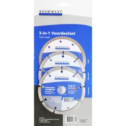 Bouwmaat Diamantzaag 3-in-1 125mm Voordeelset