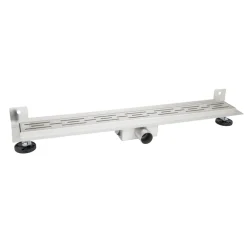Bouwmaat Douchegoot RVS Geborsteld met Muurflens 7x7x90cm