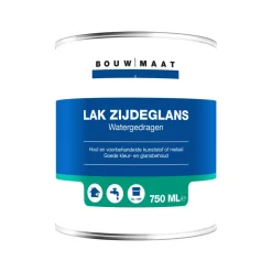 Bouwmaat Zijdeglans Lak Acryl Zwart 750ml