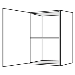 Bribus ECO Bovenbouwkast Rechts Wit 60x57cm 1 Deur Met 1 Legplank FSC Mix 70%