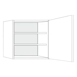 Bribus ECO Bovenkast Rechts 60x71cm 1 Deur Met 2 Legplanken FSC Mix 70%