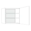 Bribus ECO Bovenkast Rechts 50x71cm 1 Deur Met 2 Legplanken FSC Mix 70%