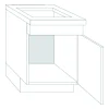 Bribus ECO Gootsteenkast Links 60cm 1 Deur Met Schijnlade FSC Mix 70%