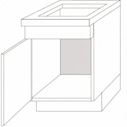 Bribus ECO Gootsteenkast Links 60cm 1 Deur Met Schijnlade FSC Mix 70%