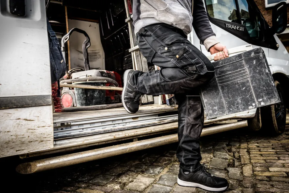 Buckbootz Werksneaker S1P Largobay KEZ Laag Zwart