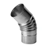 Burgerhout Bocht Rookgasafvoer Aluminium 45° Ø100mm