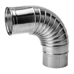 Burgerhout Bocht Rookgasafvoer Aluminium 90° Ø100mm