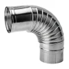 Burgerhout Bocht Rookgasafvoer Aluminium 90° Ø130mm