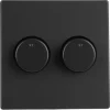 Busch Jaeger Future Line Centraalplaat Duo-Dimmer Met Knop Mat Zwart