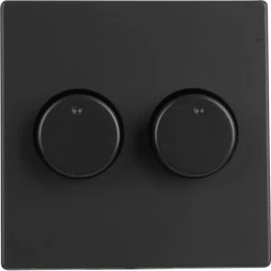 Busch Jaeger Future Line Centraalplaat Duo-Dimmer Met Knop Mat Zwart