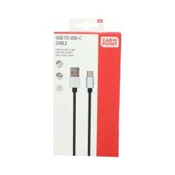 Carpoint Laadkabel USB naar USB-C Zwart 1m