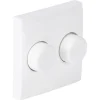 Centraalplaat Inbouw Knop Duo Dimmer t.b.v Busch-Jaeger Balance Polarwit