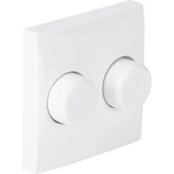 Centraalplaat Inbouw Knop Duo Dimmer t.b.v Busch-Jaeger Balance Polarwit