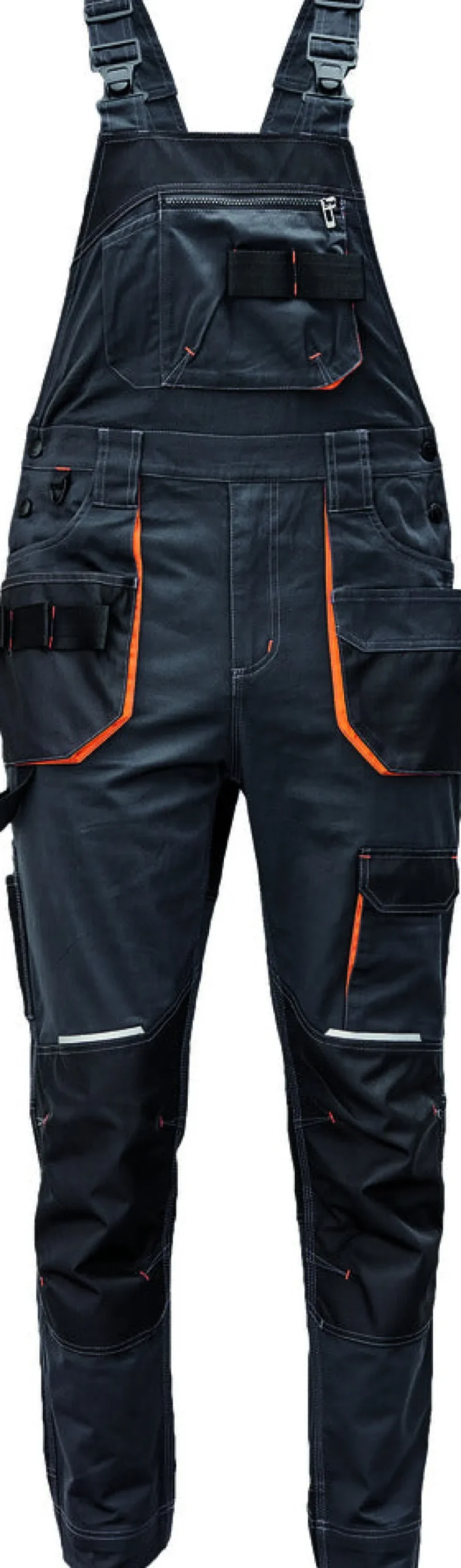 CERVA Bretelbroek Emerton+ Antraciet/Oranje