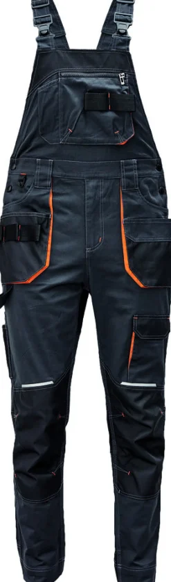 CERVA Bretelbroek Emerton+ Antraciet/Oranje
