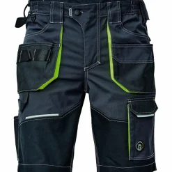 CERVA Korte Werkbroek Sheldon Antraciet/Geel Maat 50