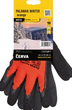 CERVA Winter Werkhandschoenen Palawan Acryl/Latex Oranje Maat 11/XXL