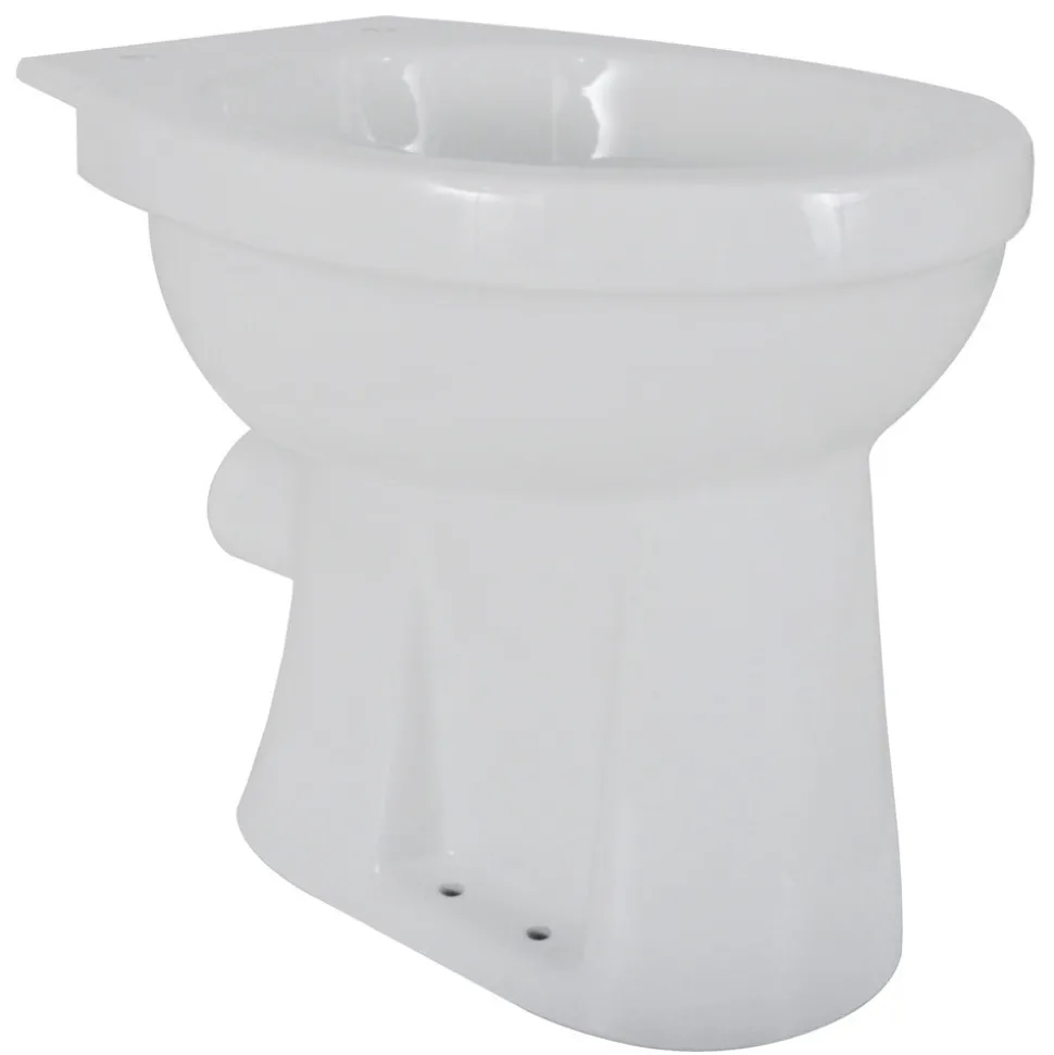 Closetpot Staand Verhoogd Vlakspoel PK Glanzend Wit 46cm