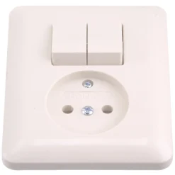 Combinatie Stopcontact Schakelaar Polarwit