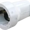 Contrastekker Wit 66x82x55mm 10/16A Randaarde