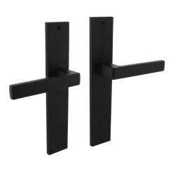 Deurkruk Hera Op Geveerd Langschild 245x45mm Blind Mat Zwart