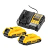 DeWALT DCB1104D2-QW 18V Accu Voordeelset: 2x 2.0Ah Accu's + XR Multilader